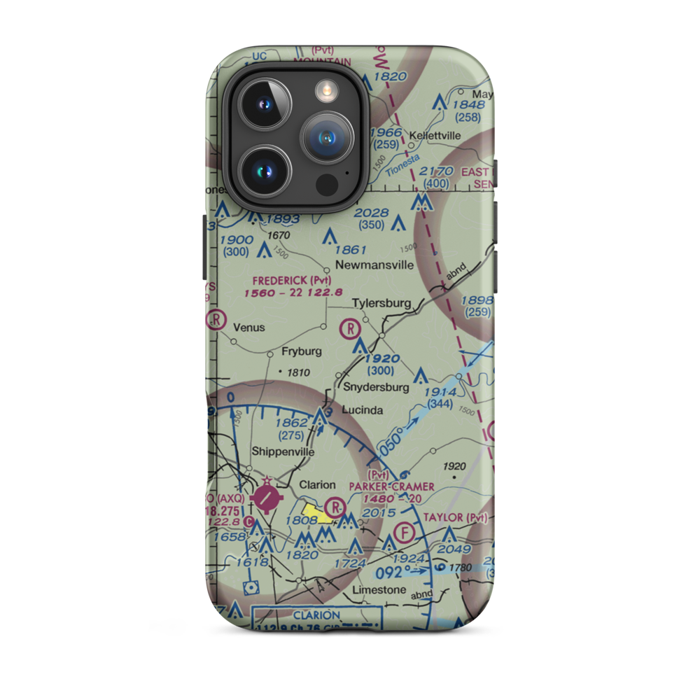 Frederick Airpark (0PS0) VFR Sectional  Tough iPhone Case iPhone 16 Pro Max model shown