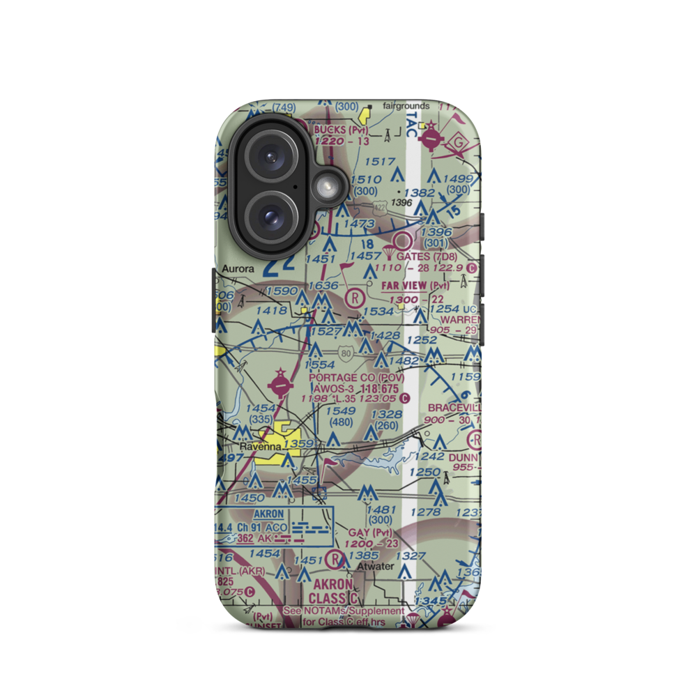 Freedom Air Field (7D6) VFR Sectional  Tough iPhone Case iPhone 16 model shown