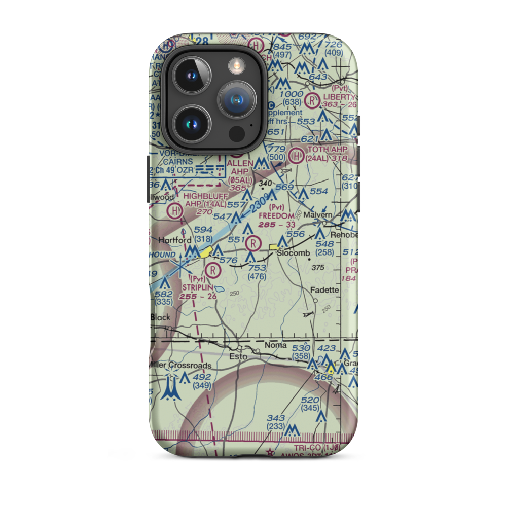 Freedom Field (AL41) VFR Sectional  Tough iPhone Case iPhone 16 Pro Max model shown