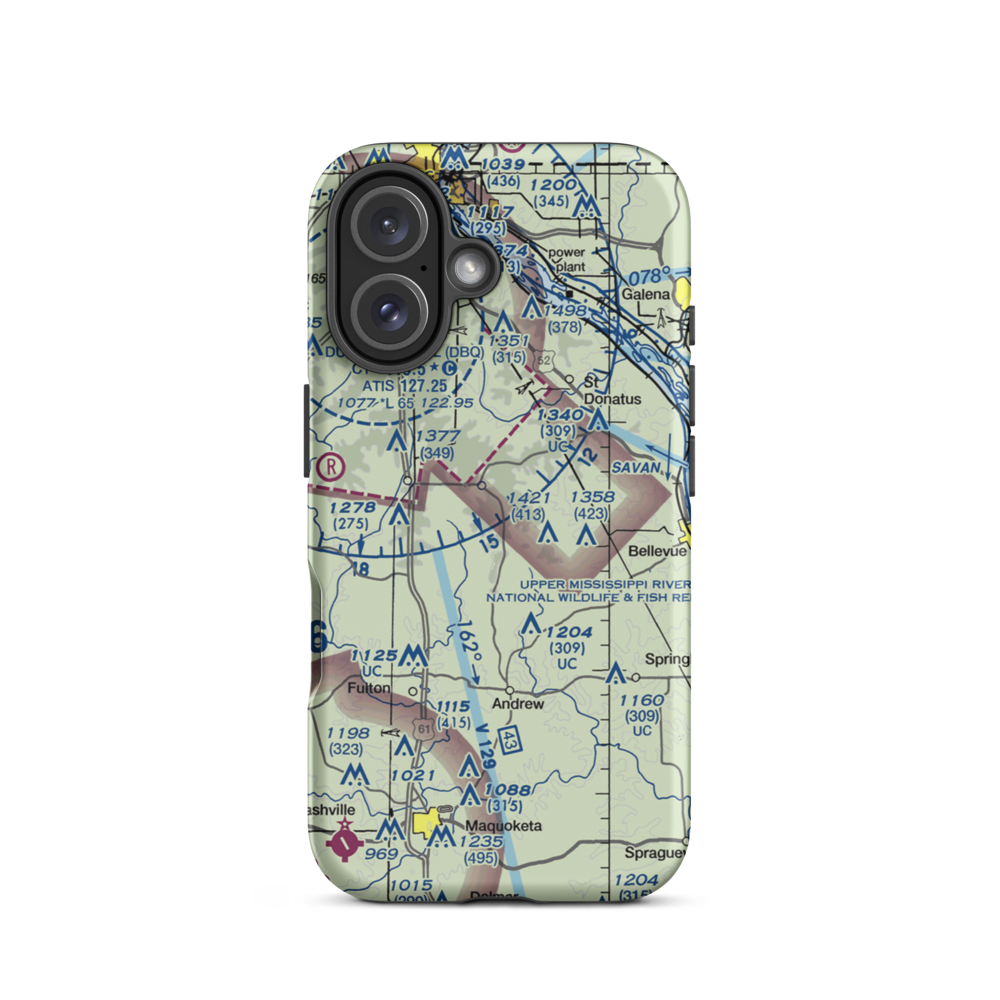 Freedom Field (IA68) VFR Sectional  Tough iPhone Case iPhone 16 model shown