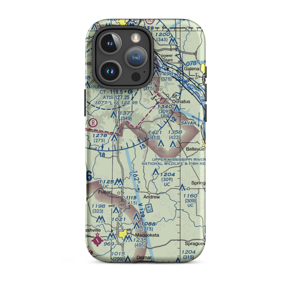 Freedom Field (IA68) VFR Sectional  Tough iPhone Case iPhone 16 Pro Max model shown