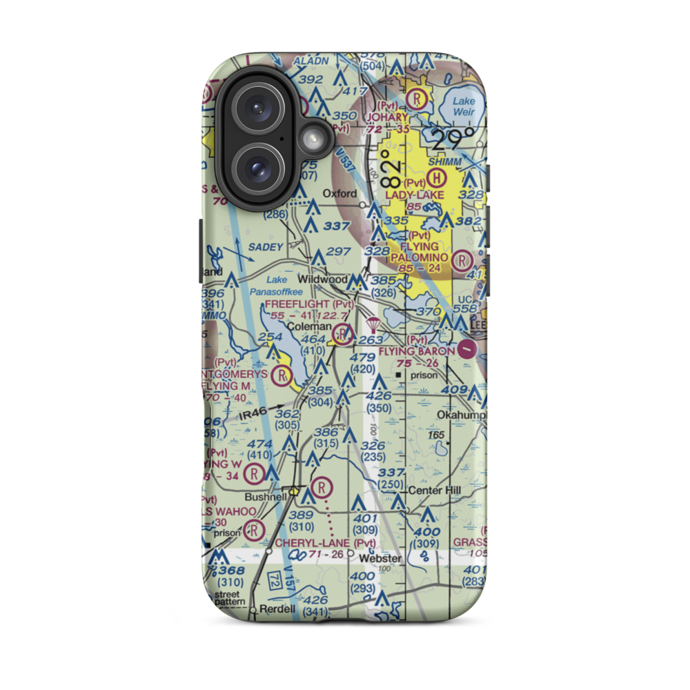 Freeflight International Airport (2FA6) VFR Sectional  Tough iPhone Case iPhone 16 Plus model shown
