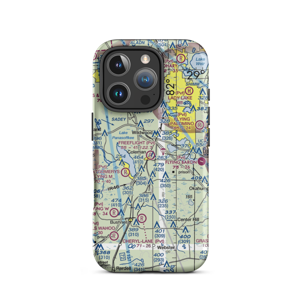 Freeflight International Airport (2FA6) VFR Sectional  Tough iPhone Case iPhone 16 Pro model shown