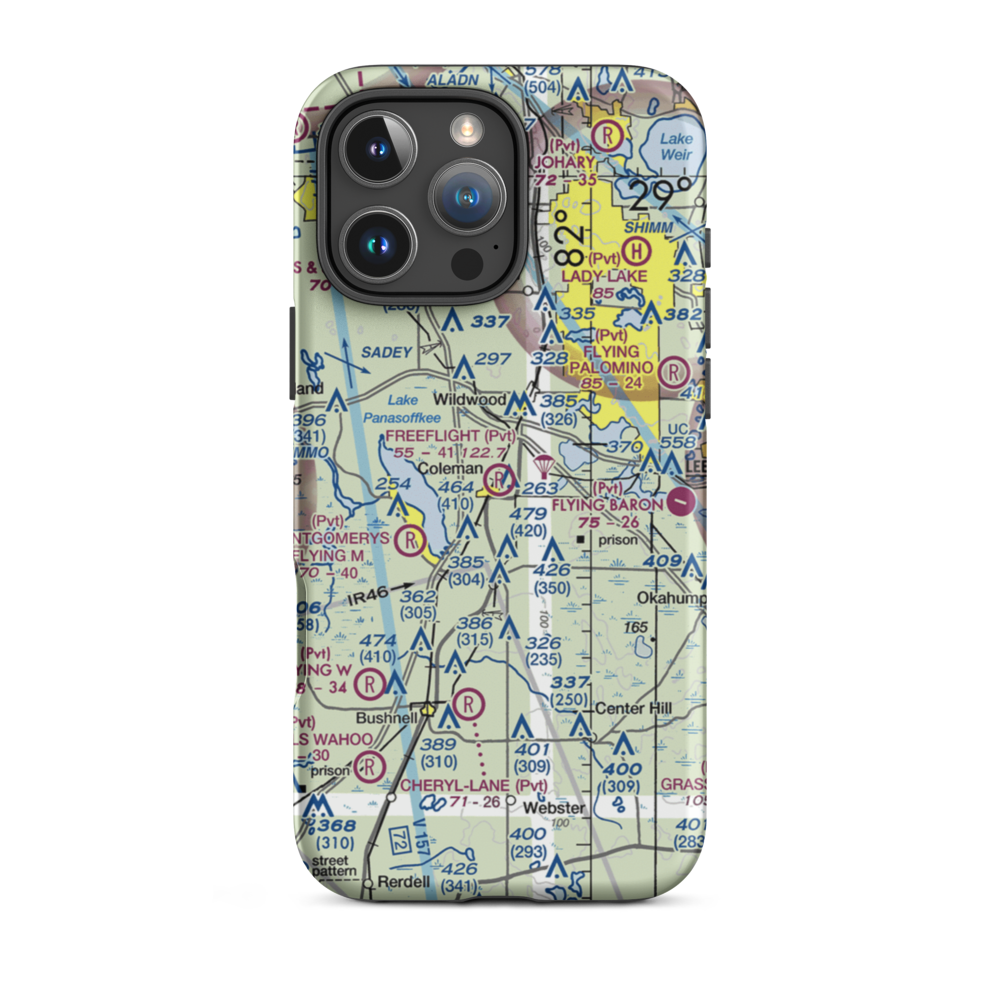 Freeflight International Airport (2FA6) VFR Sectional  Tough iPhone Case iPhone 16 Pro Max model shown