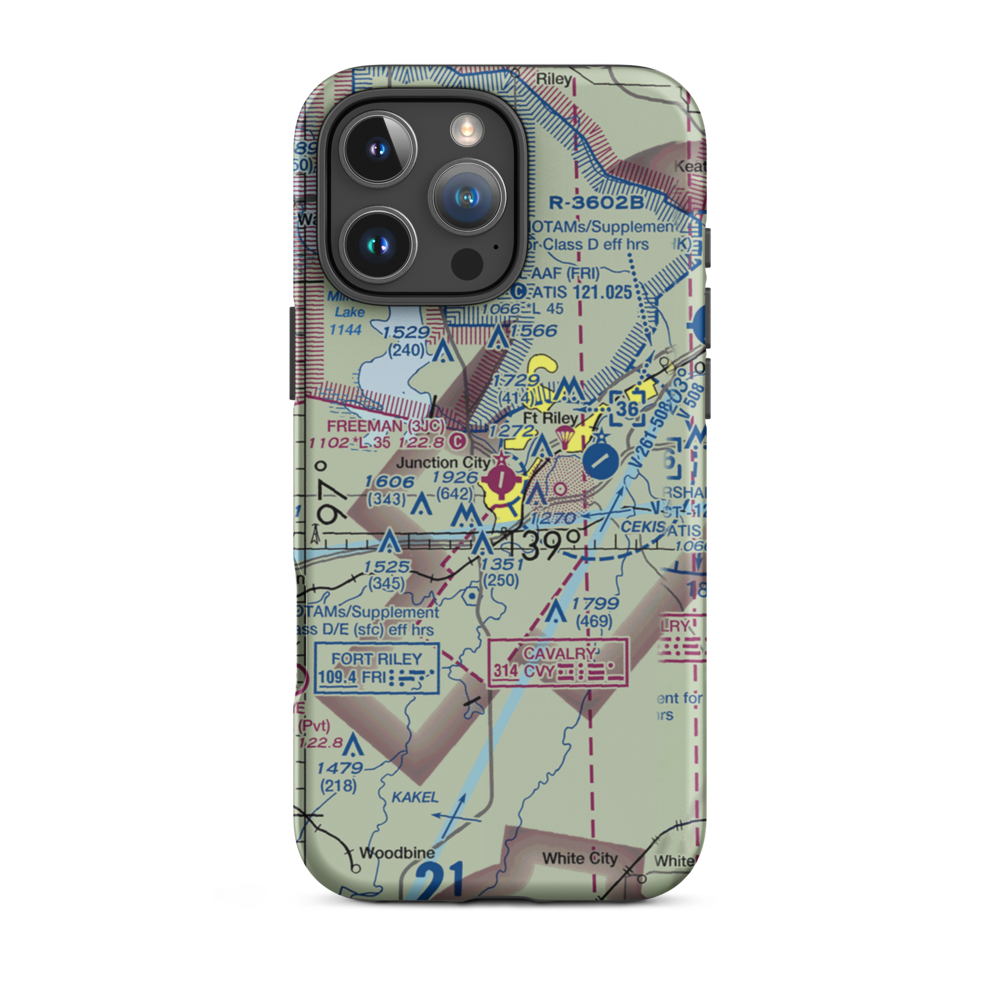 Freeman Field (3JC) VFR Sectional  Tough iPhone Case iPhone 16 Pro Max model shown
