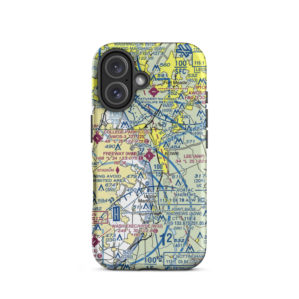 Freeway Airport (W00) VFR Sectional  Tough iPhone Case iPhone 16 model shown