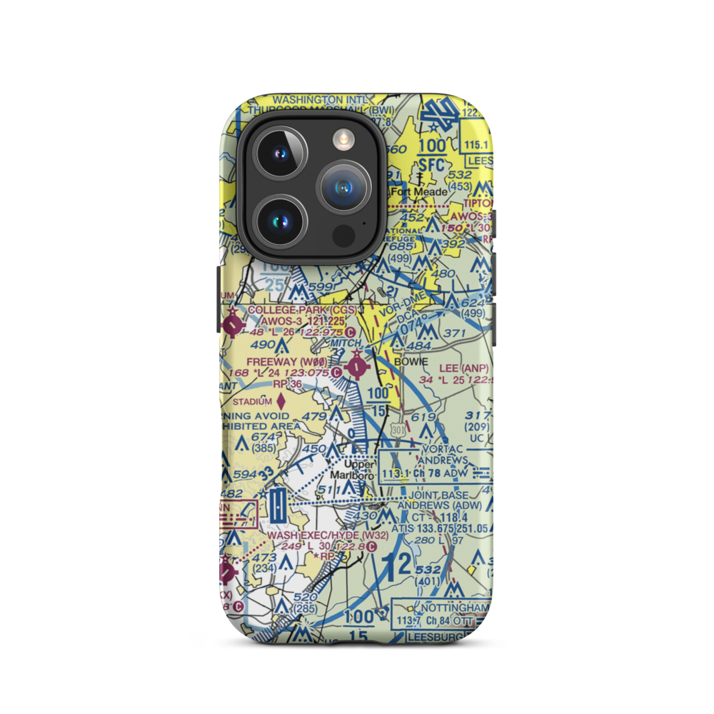 Freeway Airport (W00) VFR Sectional  Tough iPhone Case iPhone 16 Pro model shown