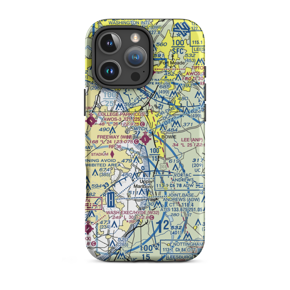 Freeway Airport (W00) VFR Sectional  Tough iPhone Case iPhone 16 Pro Max model shown