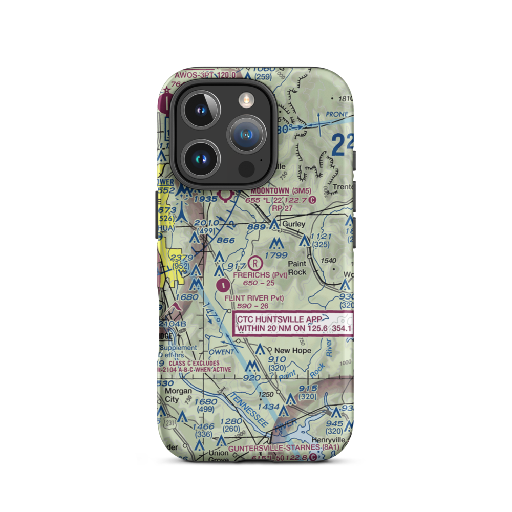 Frerichs Airport (AL10) VFR Sectional  Tough iPhone Case iPhone 16 Pro model shown