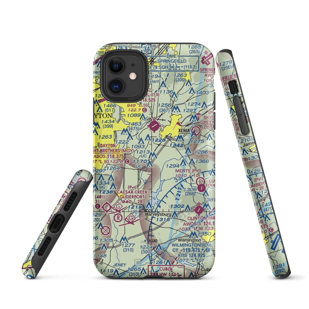Fricke Airport (OI34) VFR Sectional  Tough iPhone Case iPhone 11 model shown