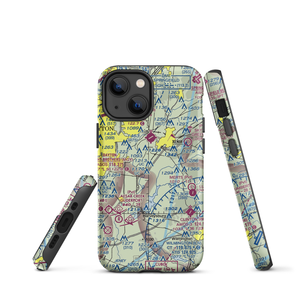 Fricke Airport (OI34) VFR Sectional  Tough iPhone Case iPhone 13 mini model shown