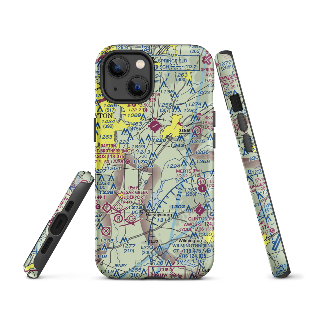 Fricke Airport (OI34) VFR Sectional  Tough iPhone Case iPhone 13 model shown