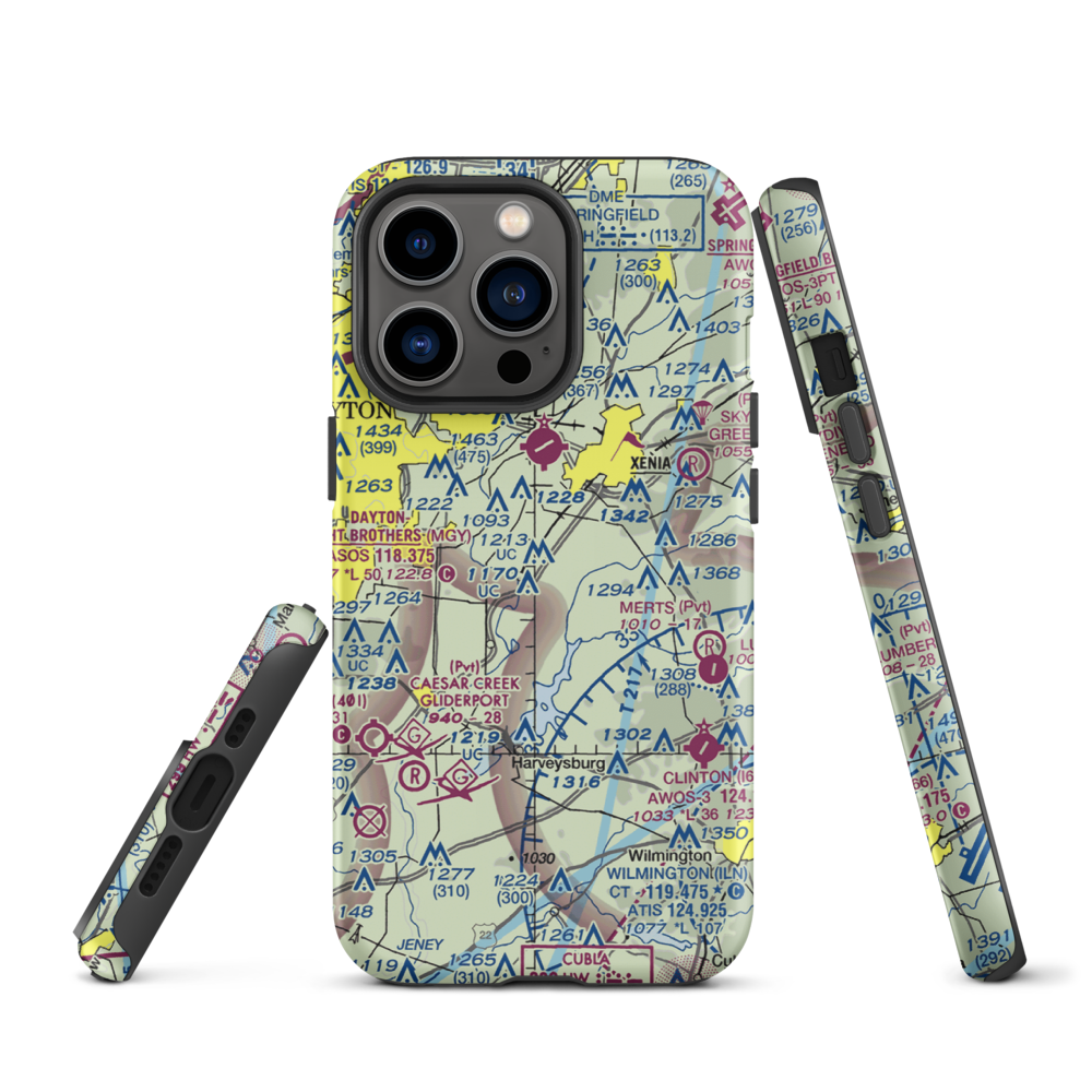 Fricke Airport (OI34) VFR Sectional  Tough iPhone Case iPhone 13 Pro model shown