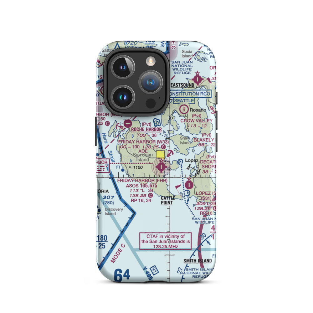 Friday West Airport (1WA9) VFR Sectional  Tough iPhone Case iPhone 16 Pro model shown