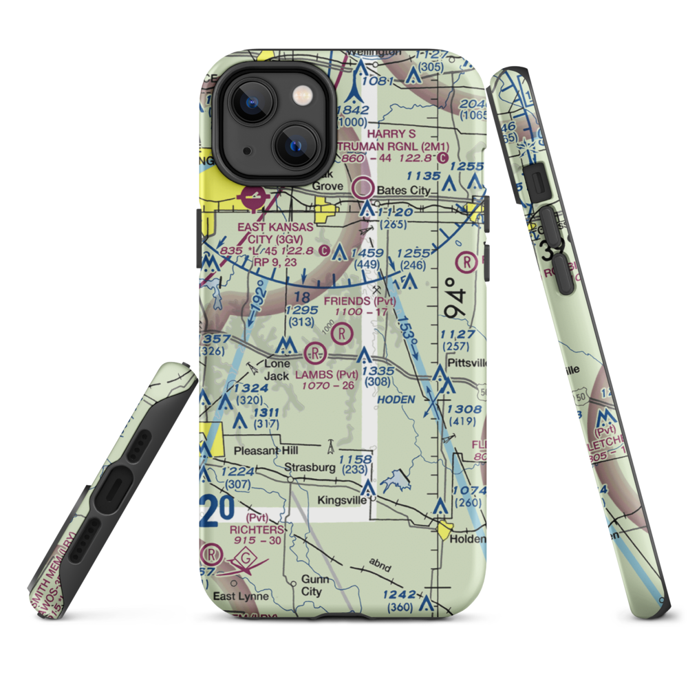 Friends Field (4MO9) VFR Sectional  Tough iPhone Case iPhone 14 Plus model shown