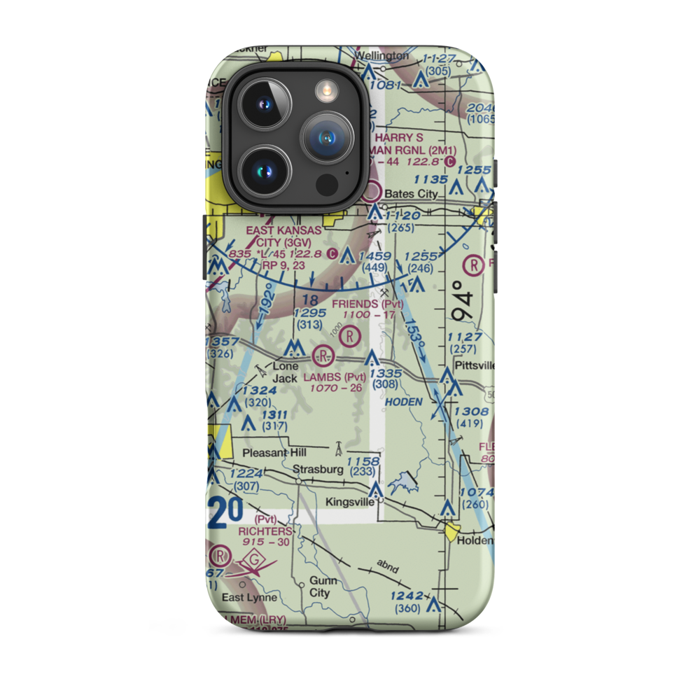 Friends Field (4MO9) VFR Sectional  Tough iPhone Case iPhone 16 Pro Max model shown