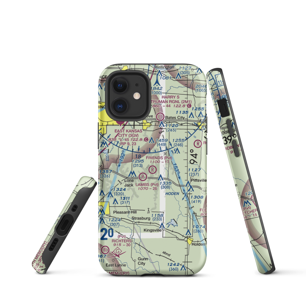 Friends Field (4MO9) VFR Sectional  Tough iPhone Case iPhone 12 mini model shown