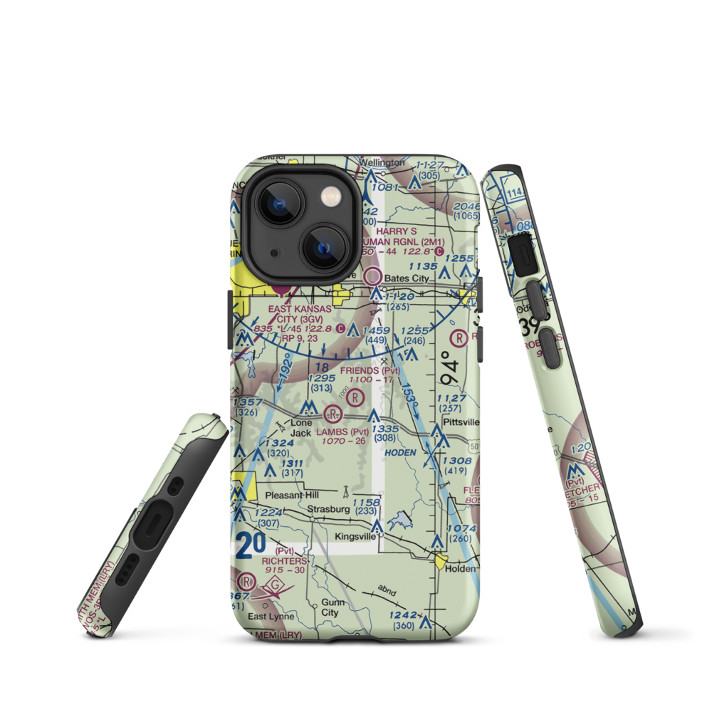 Friends Field (4MO9) VFR Sectional  Tough iPhone Case iPhone 13 mini model shown