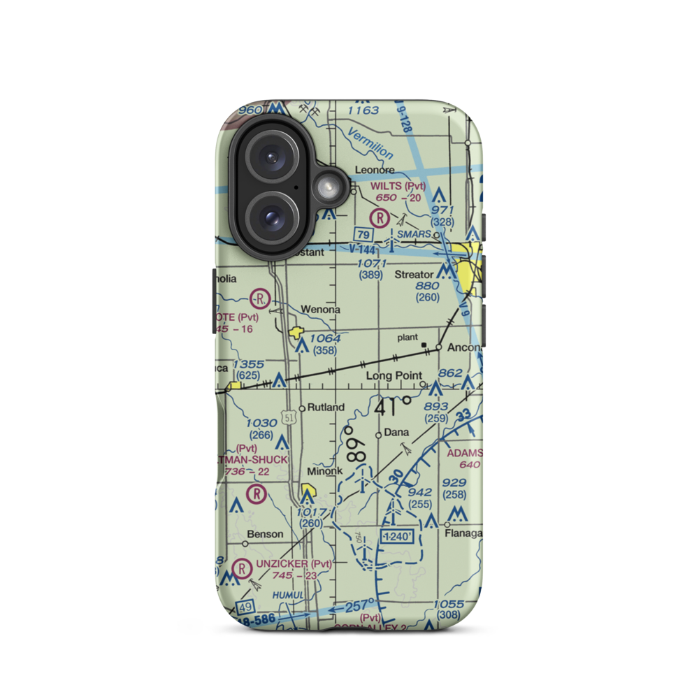 Frings Airport (65IS) VFR Sectional  Tough iPhone Case iPhone 16 model shown