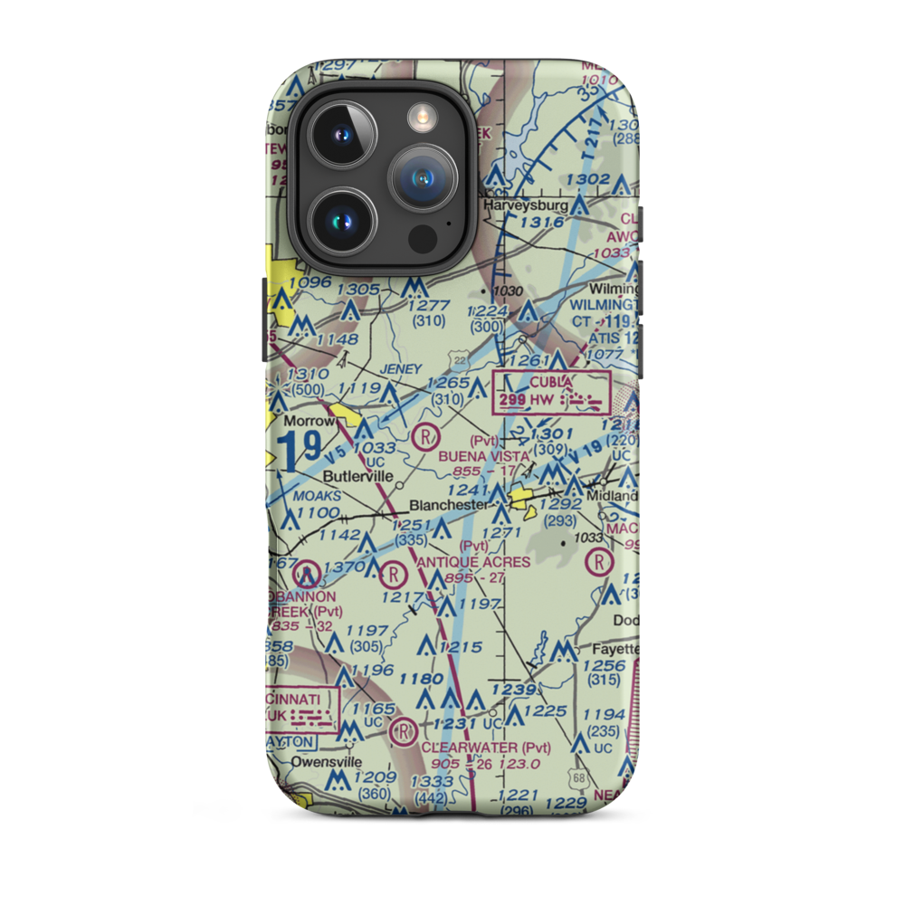 Frith Airport (1OA6) VFR Sectional  Tough iPhone Case iPhone 16 Pro Max model shown