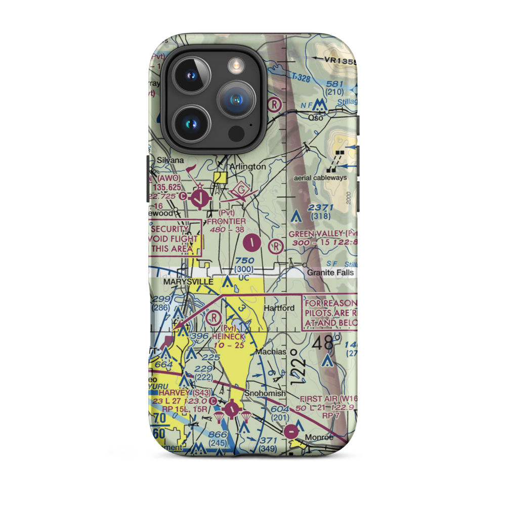 Frontier Airpark (WN53) VFR Sectional  Tough iPhone Case iPhone 16 Pro Max model shown