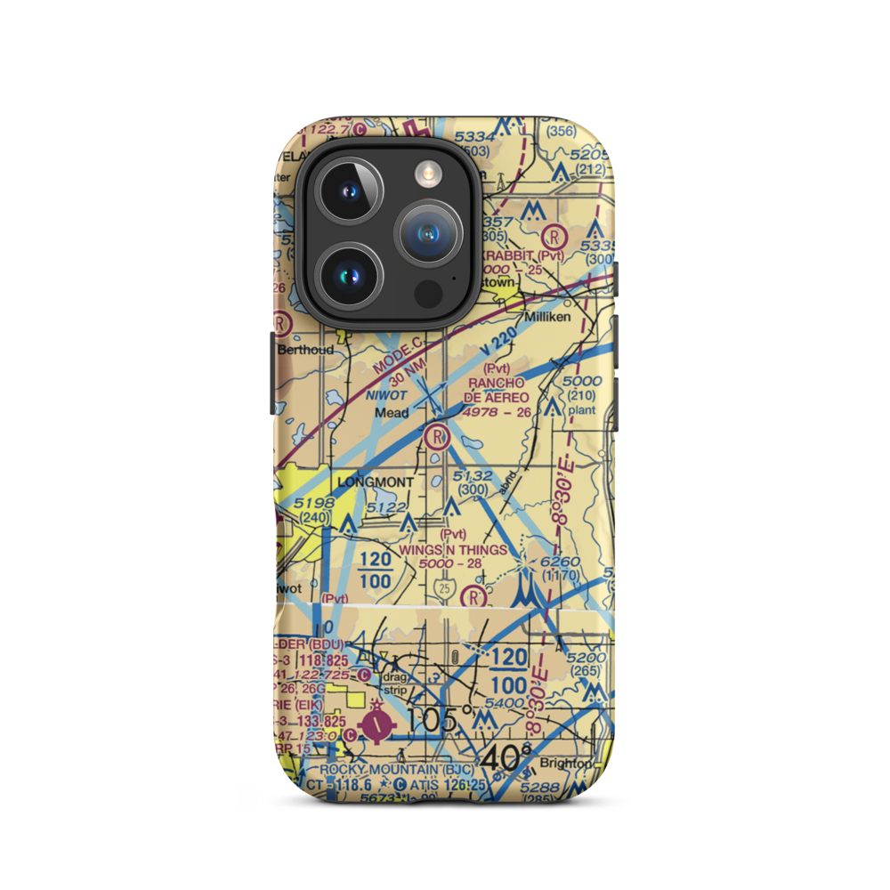 Frontier Airstrip (US-0076) VFR Sectional  Tough iPhone Case iPhone 16 Pro model shown