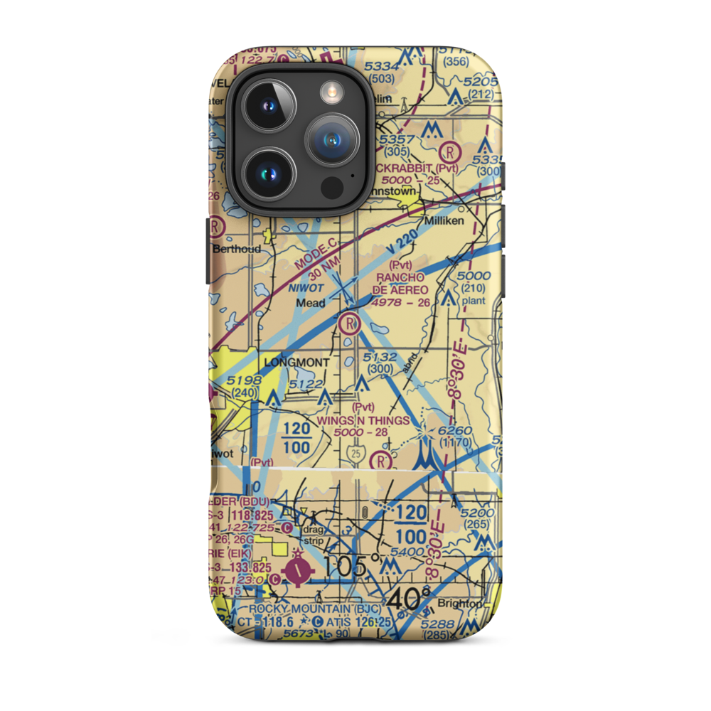 Frontier Airstrip (US-0076) VFR Sectional  Tough iPhone Case iPhone 16 Pro Max model shown
