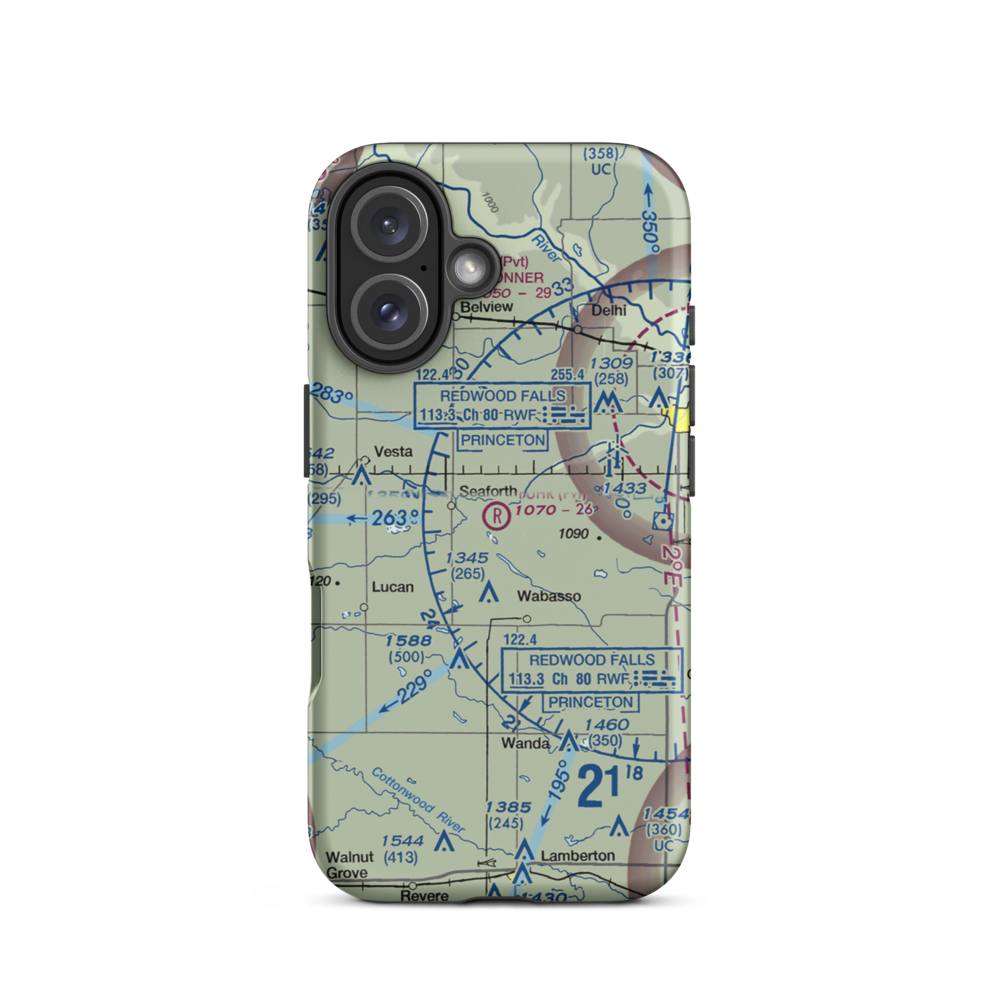 Fuhr Flying Svc Airport (60MN) VFR Sectional  Tough iPhone Case iPhone 16 model shown