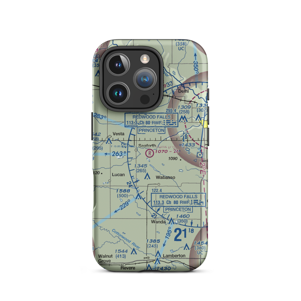 Fuhr Flying Svc Airport (60MN) VFR Sectional  Tough iPhone Case iPhone 16 Pro model shown