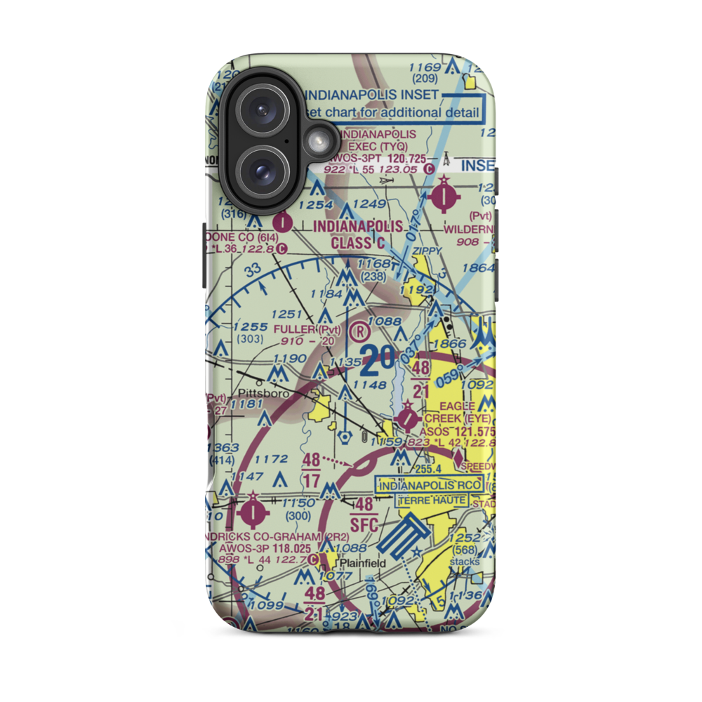 Fuller Field (38IN) VFR Sectional  Tough iPhone Case iPhone 16 Plus model shown