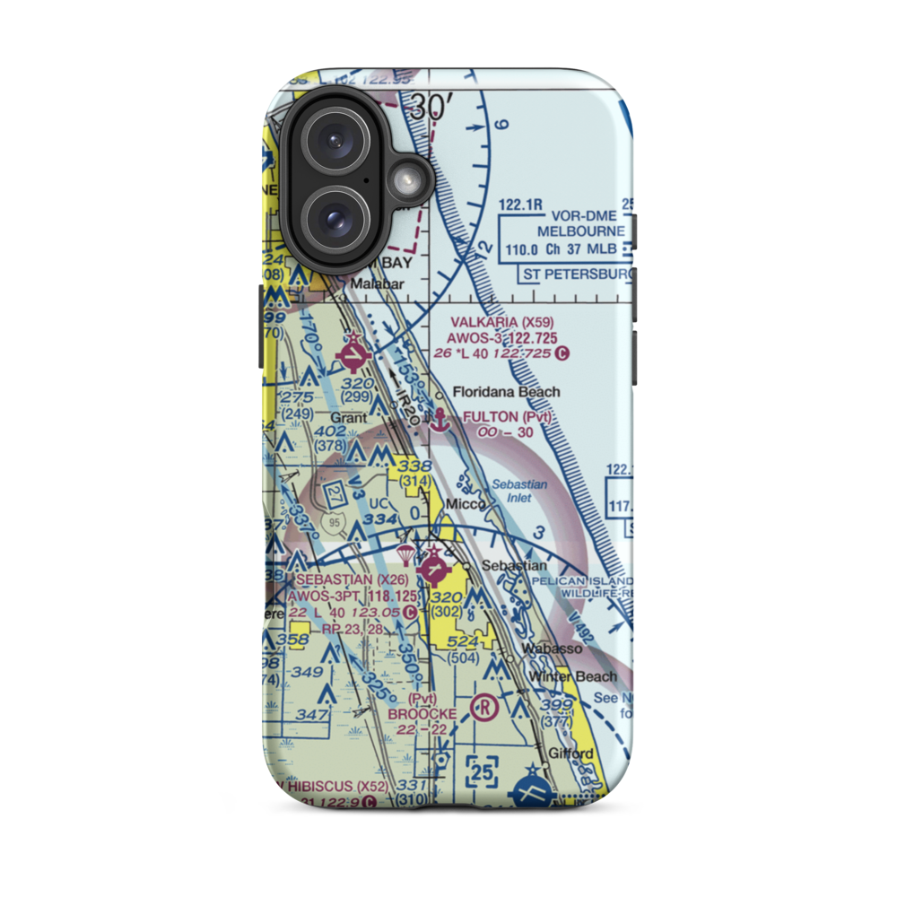 Fulton Seaplane Base (0FD6) VFR Sectional  Tough iPhone Case iPhone 16 Plus model shown