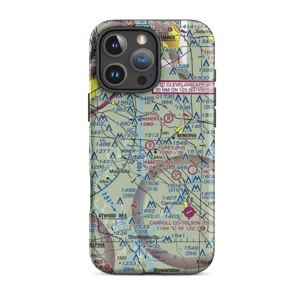 Furey Airport (5OH9) VFR Sectional  Tough iPhone Case iPhone 16 Pro Max model shown
