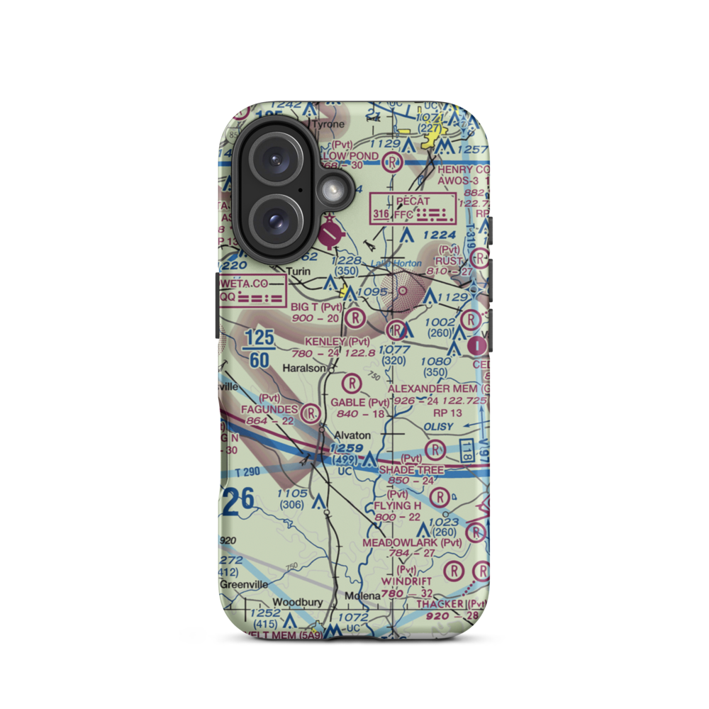 Gable Branch Airport (5GA0) VFR Sectional  Tough iPhone Case iPhone 16 model shown