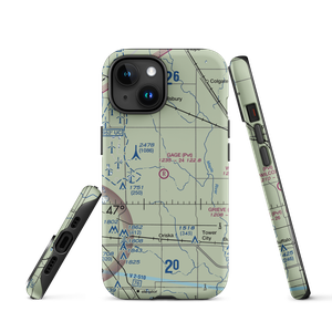 Gage Flying Farmer Airport (3ND5) VFR Sectional  Tough iPhone Case