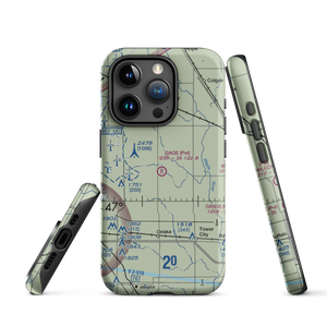 Gage Flying Farmer Airport (3ND5) VFR Sectional  Tough iPhone Case