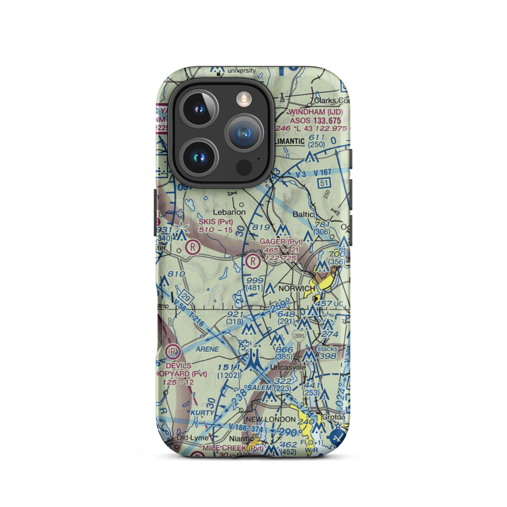Gager Field (CT36) VFR Sectional  Tough iPhone Case iPhone 16 Pro model shown