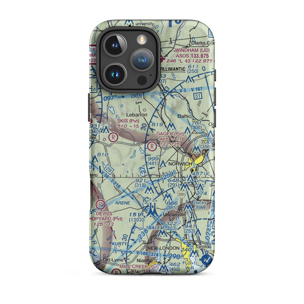 Gager Field (CT36) VFR Sectional  Tough iPhone Case iPhone 16 Pro Max model shown
