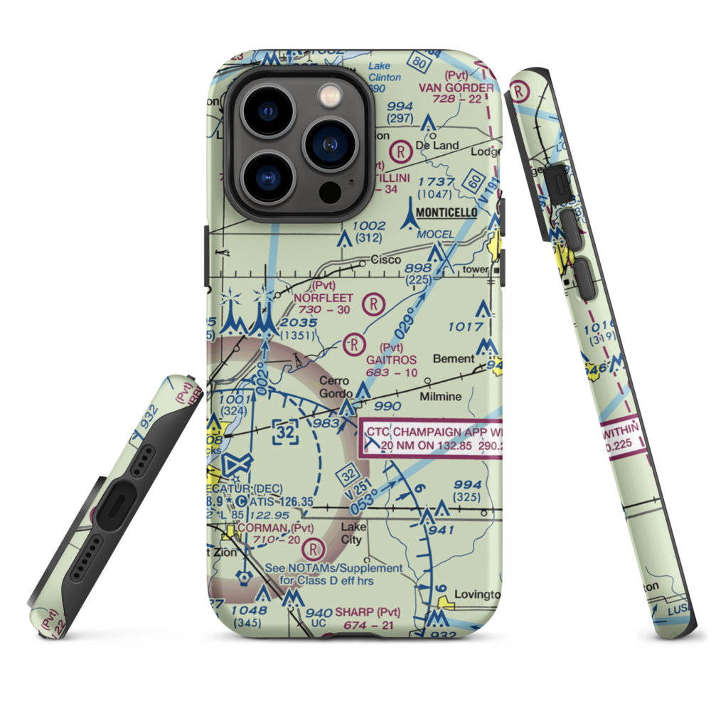 Gaitros STOL Airport (88IL) VFR Sectional  Tough iPhone Case iPhone 14 Pro Max model shown