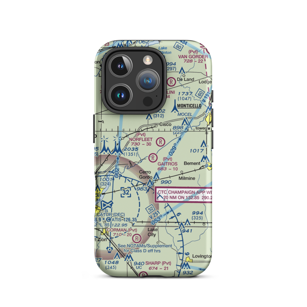 Gaitros STOL Airport (88IL) VFR Sectional  Tough iPhone Case iPhone 16 Pro model shown