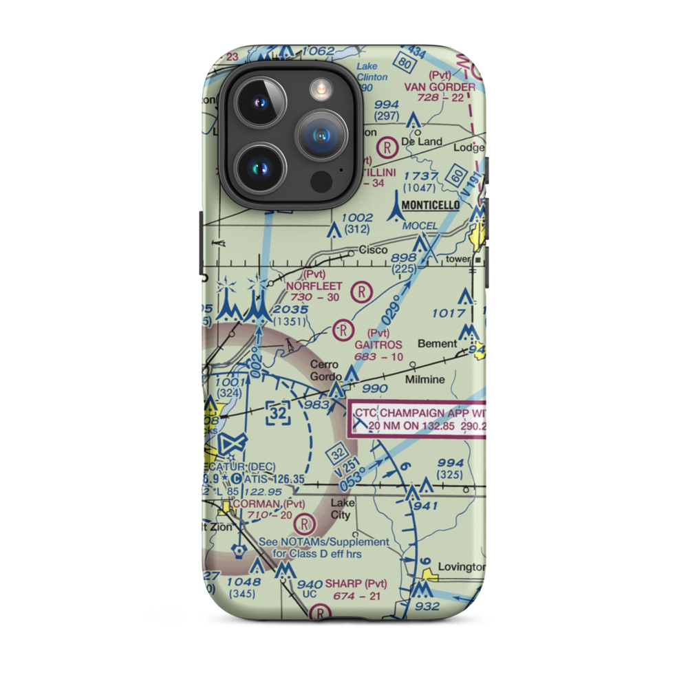 Gaitros STOL Airport (88IL) VFR Sectional  Tough iPhone Case iPhone 16 Pro Max model shown
