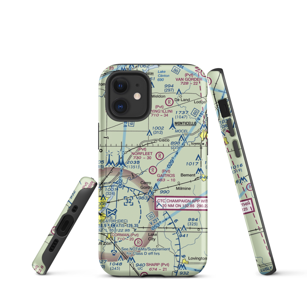 Gaitros STOL Airport (88IL) VFR Sectional  Tough iPhone Case iPhone 12 mini model shown