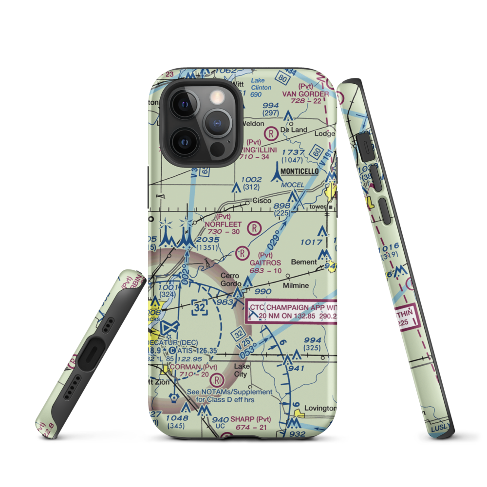 Gaitros STOL Airport (88IL) VFR Sectional  Tough iPhone Case iPhone 12 Pro model shown