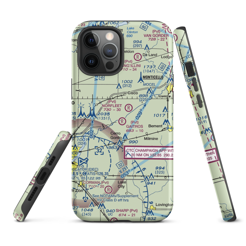Gaitros STOL Airport (88IL) VFR Sectional  Tough iPhone Case iPhone 12 Pro Max model shown