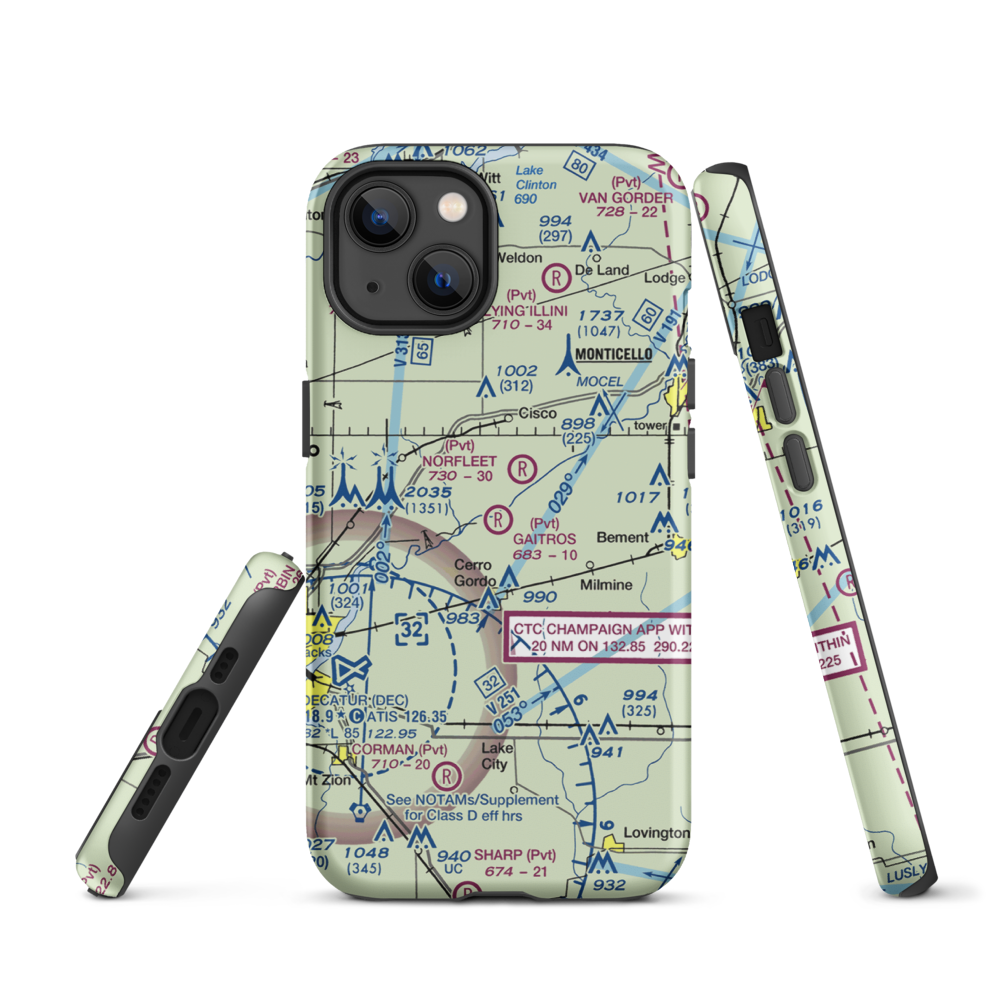 Gaitros STOL Airport (88IL) VFR Sectional  Tough iPhone Case iPhone 13 model shown