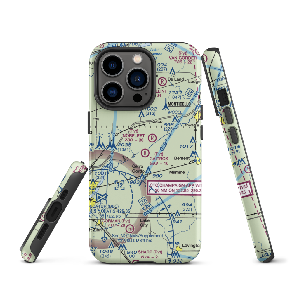 Gaitros STOL Airport (88IL) VFR Sectional  Tough iPhone Case iPhone 13 Pro model shown