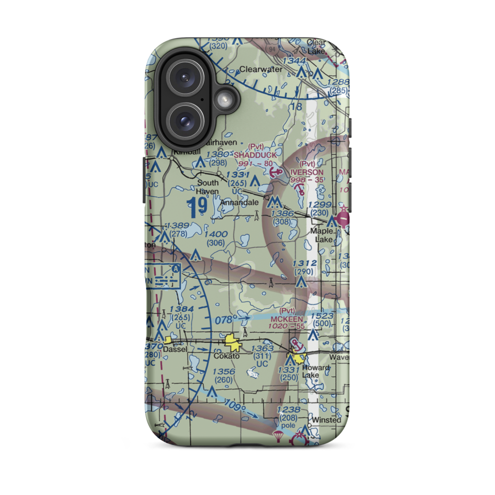 Gale's Seaplane Base (6MN5) VFR Sectional  Tough iPhone Case iPhone 16 Plus model shown