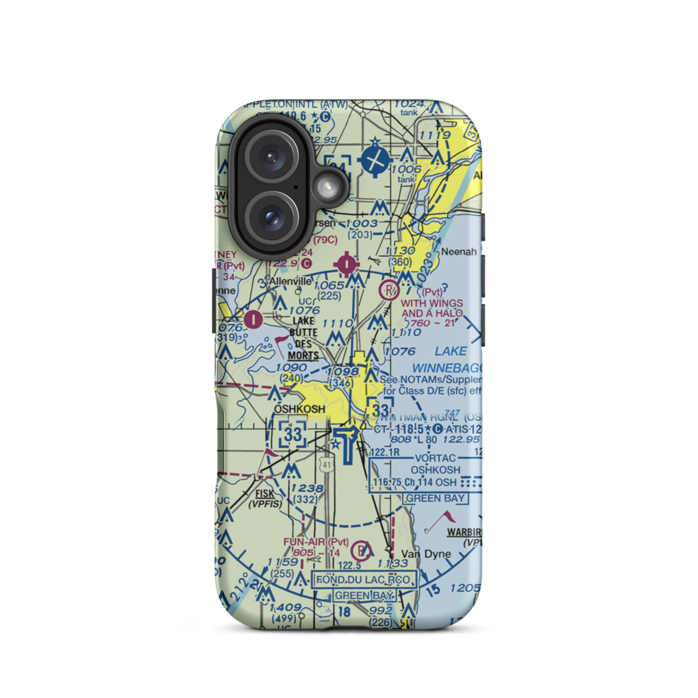 Gallinger Airport (51WI) VFR Sectional  Tough iPhone Case iPhone 16 model shown
