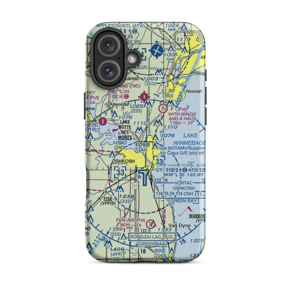 Gallinger Airport (51WI) VFR Sectional  Tough iPhone Case iPhone 16 Plus model shown