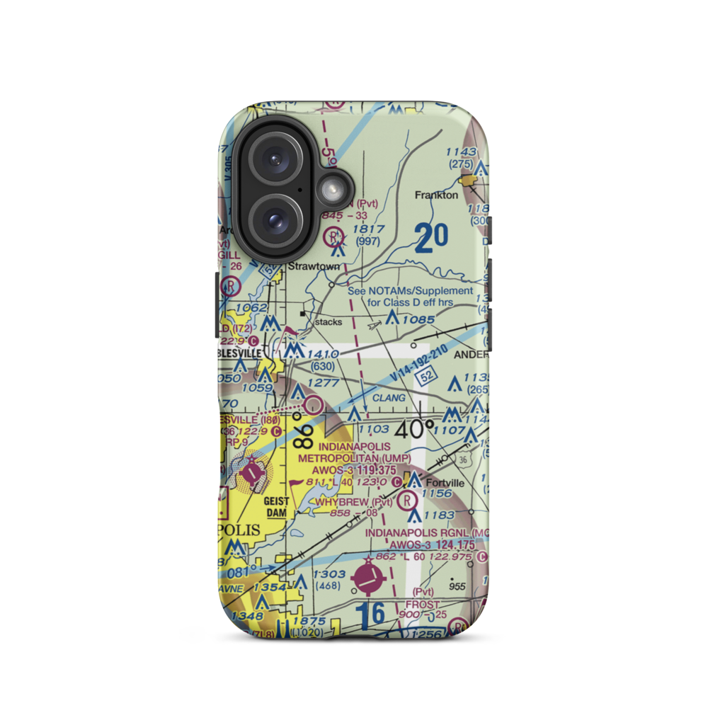 Galloway Airport (2IN6) VFR Sectional  Tough iPhone Case iPhone 16 model shown