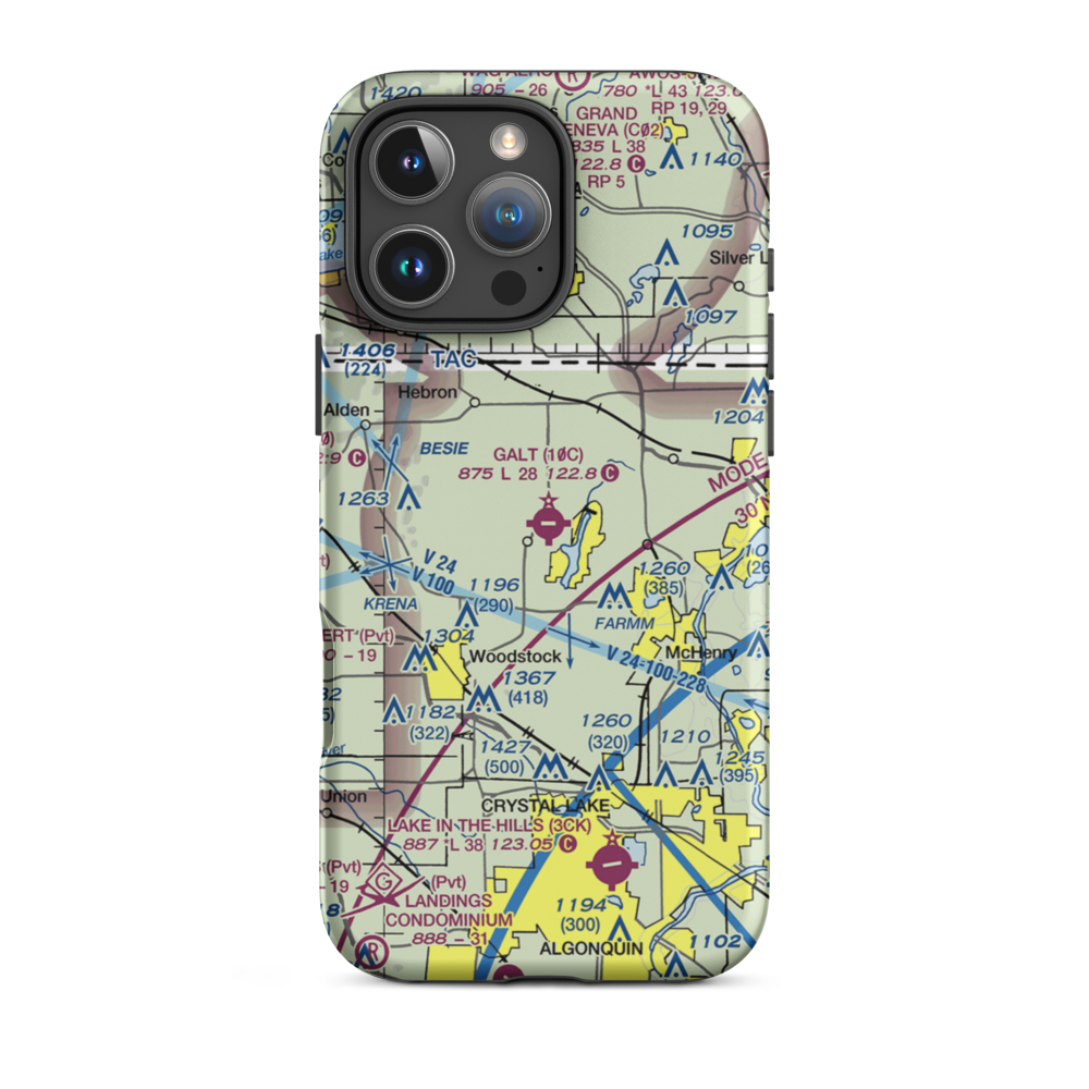 Galt Field (10C) VFR Sectional  Tough iPhone Case iPhone 16 Pro Max model shown